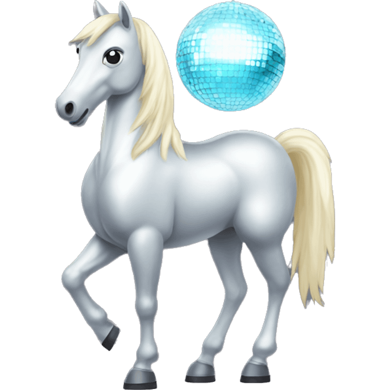 Shiny Mirrorball horse emoji