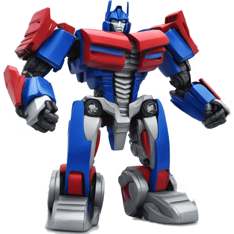 Transformer red and blue silver color  emoji