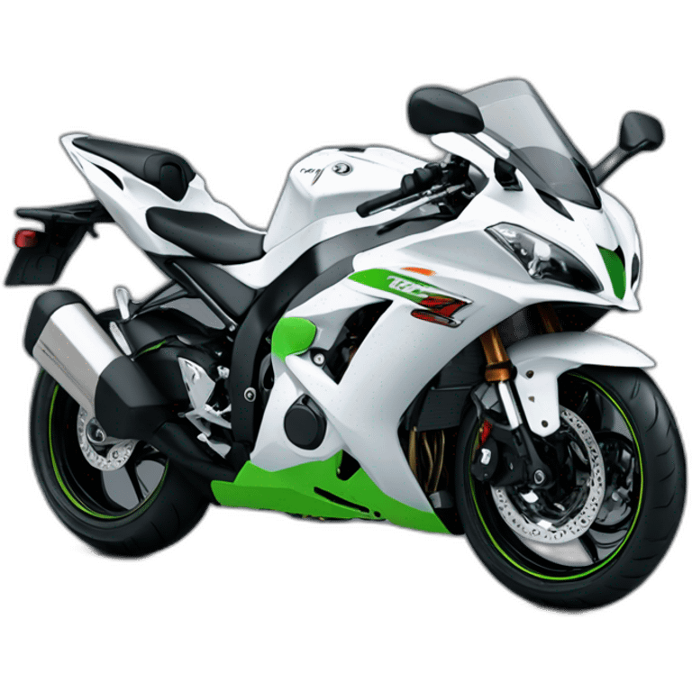 wHITE KAWASAKI ZX 10 R emoji