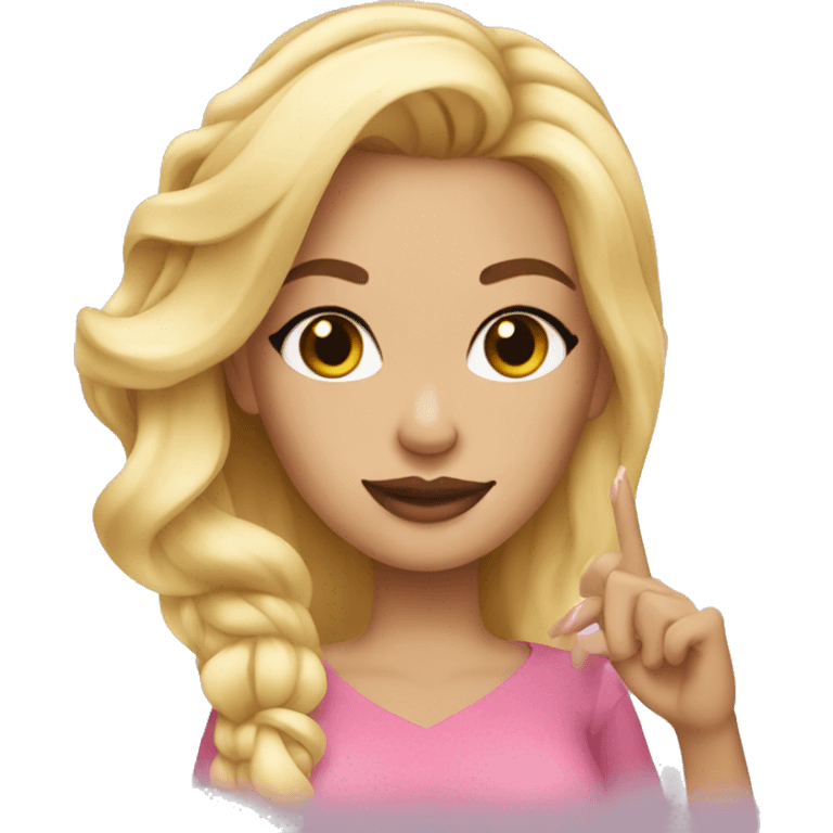 Blonde Nailartist in love  emoji