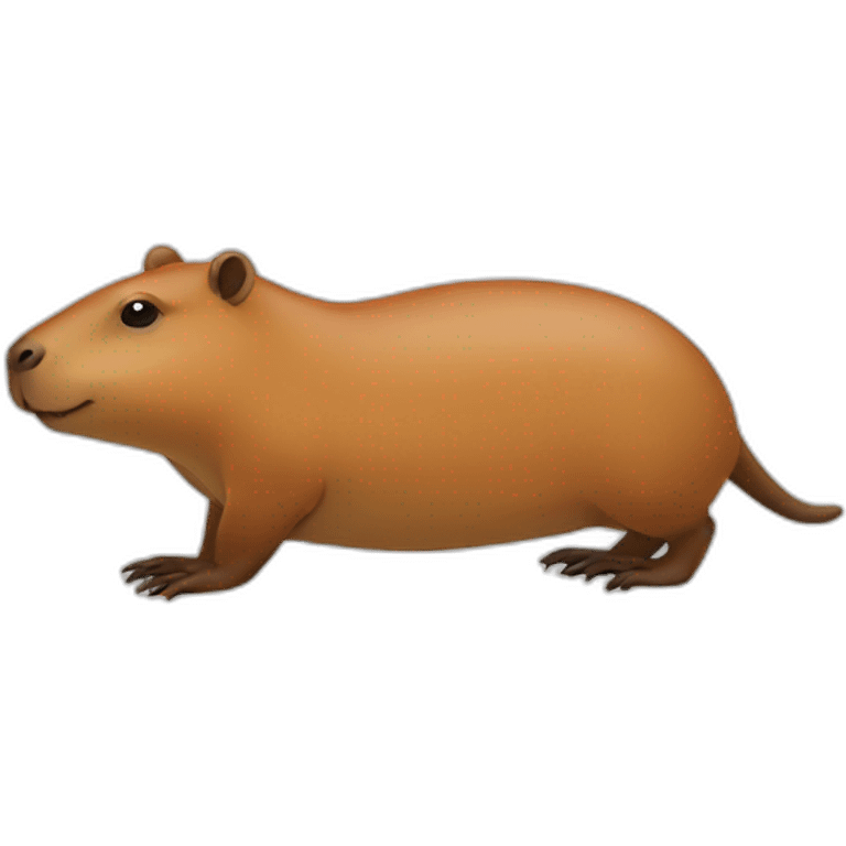 Capybara on crocodile emoji