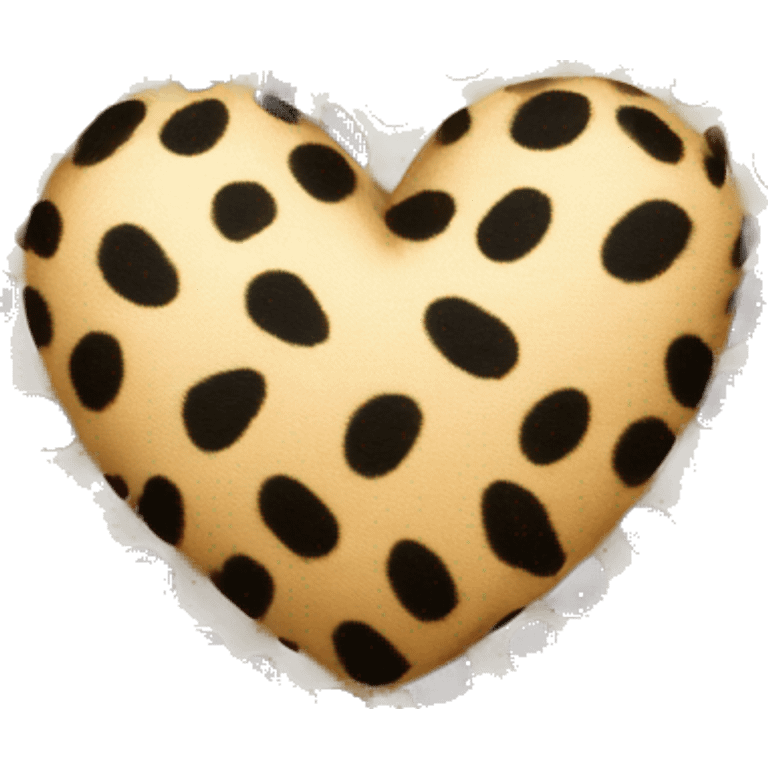 cheetah print heart emoji