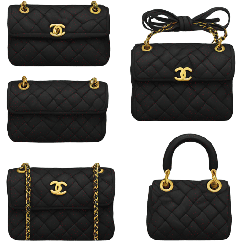 black Chanel bag emoji