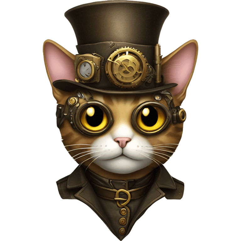 Steampunk cat emoji