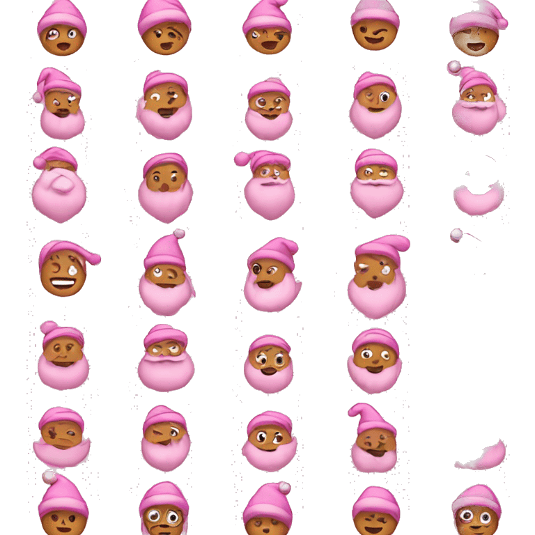 Pink Christmas emojis emoji