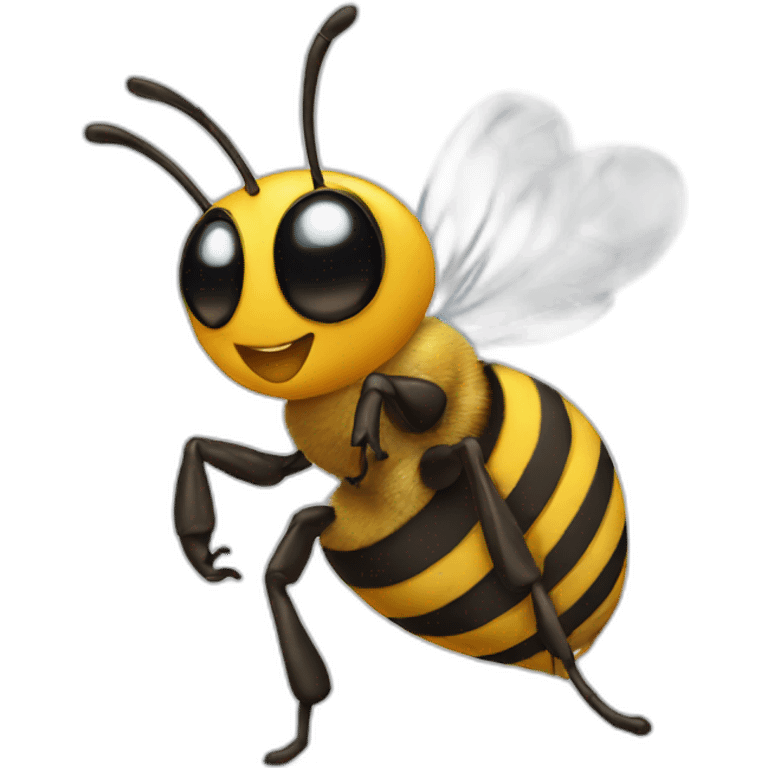 a bee twerking emoji