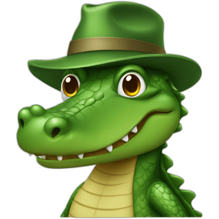 alligator wearing a hat emoji