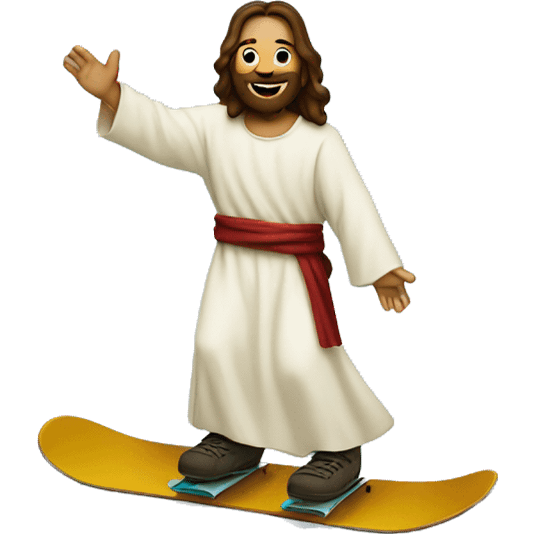 Jesus on a snowboard  emoji