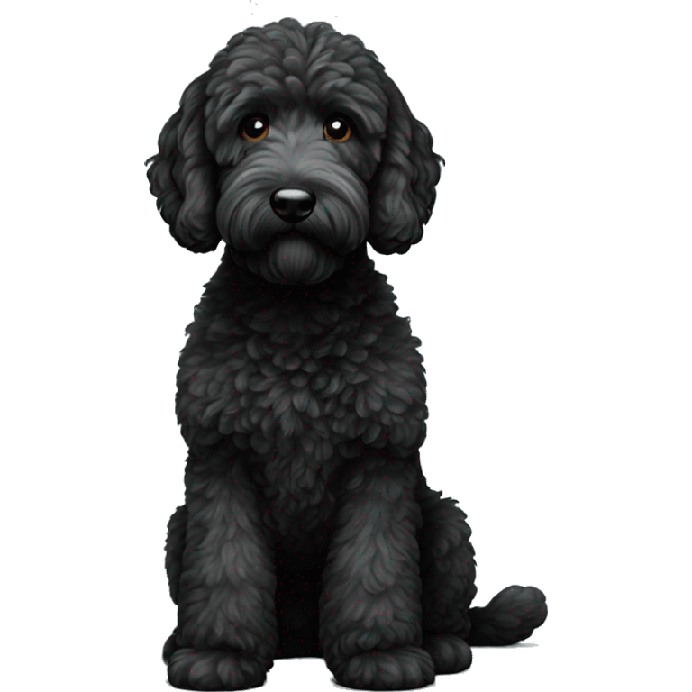 black goldendoodle emoji