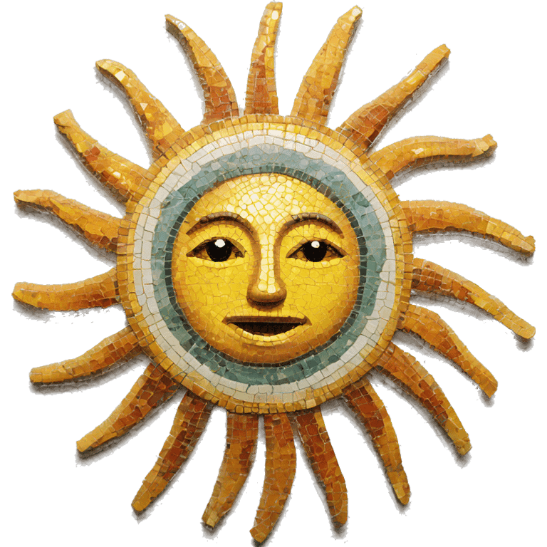 Mosaic sun emoji