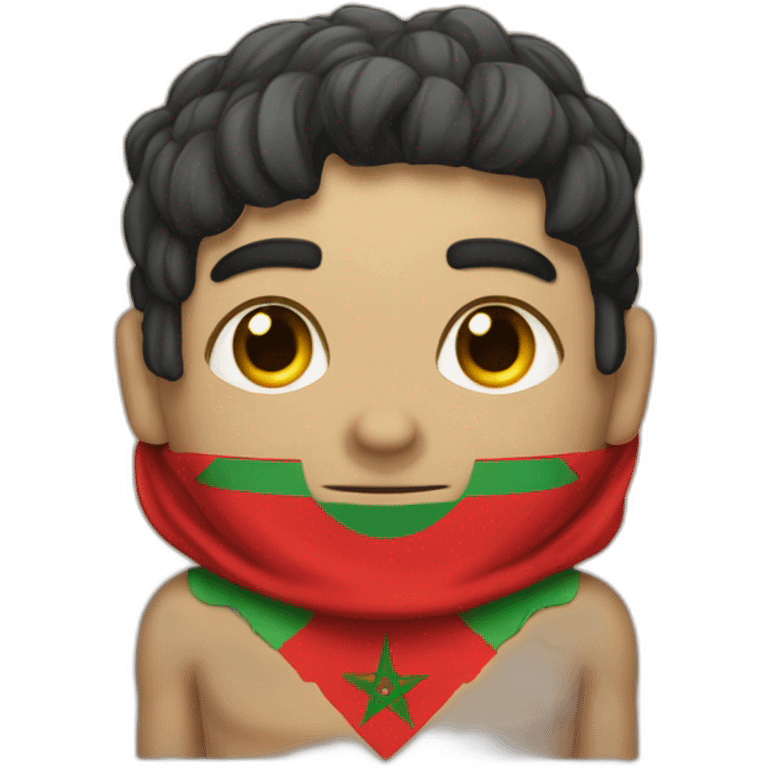 Un creeper avec un maillot du maroc emoji