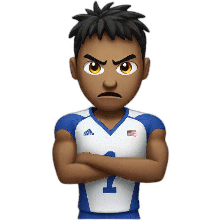 Angry volleyball player emoji