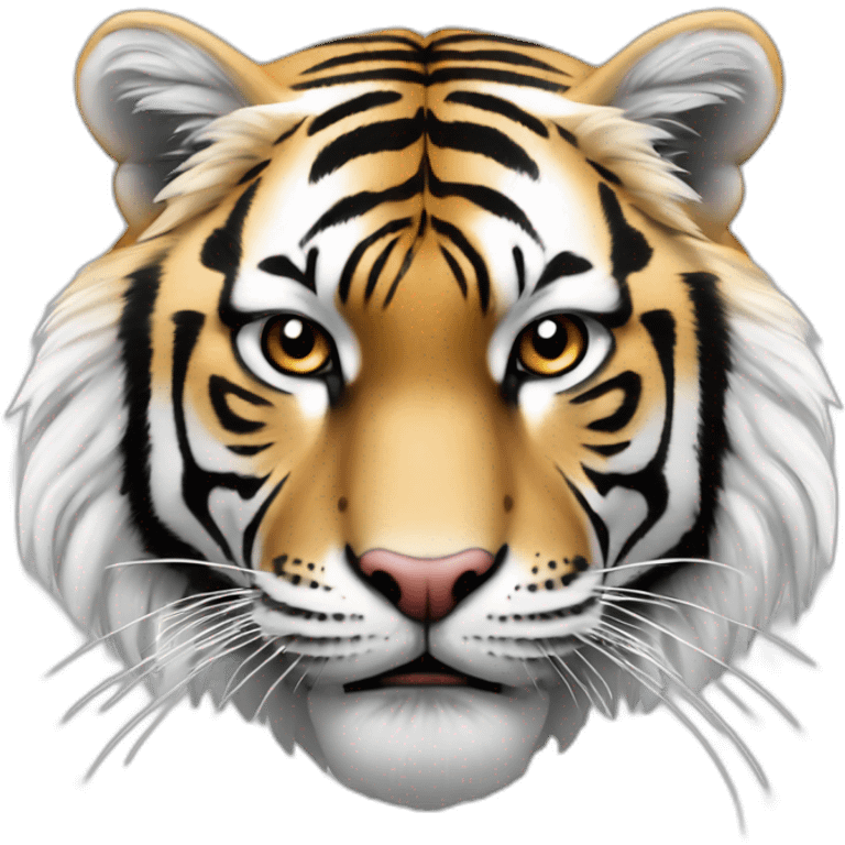 Un tigre blanc qui fait de la foudre emoji