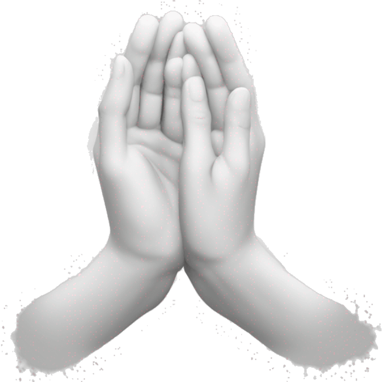 Prayer hands with international no symbol on top emoji