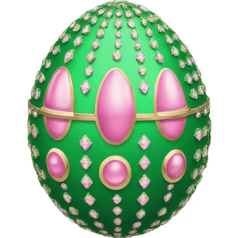 pink and green Faberge egg  emoji