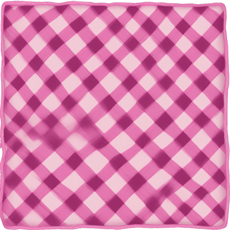 Pink plaid blanket emoji