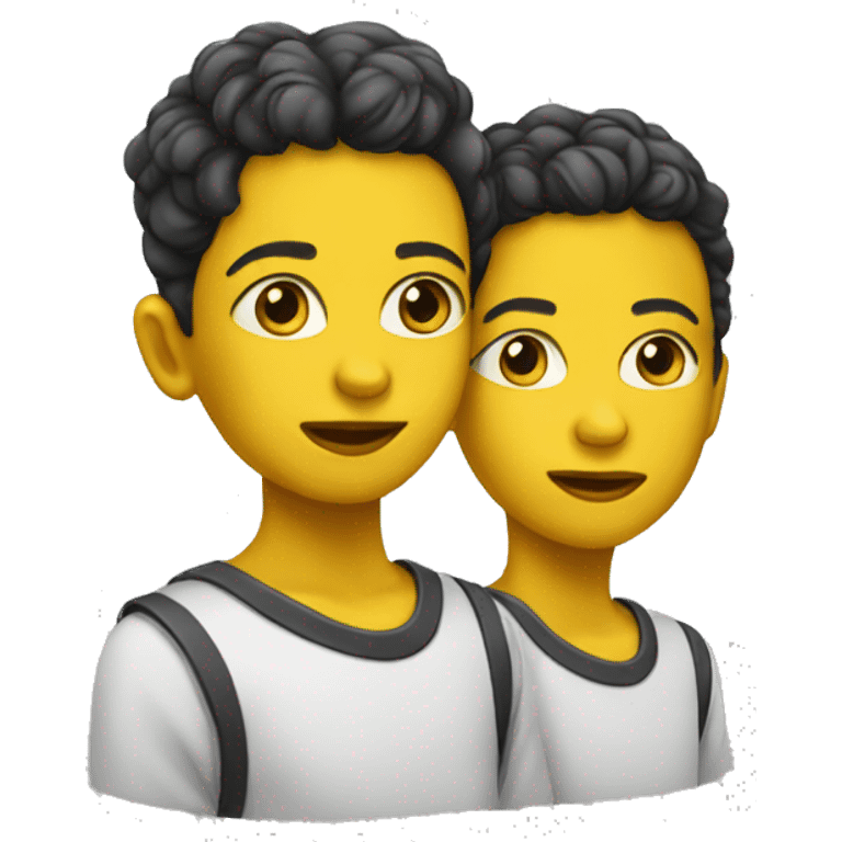 Yellow Gemini twins  emoji