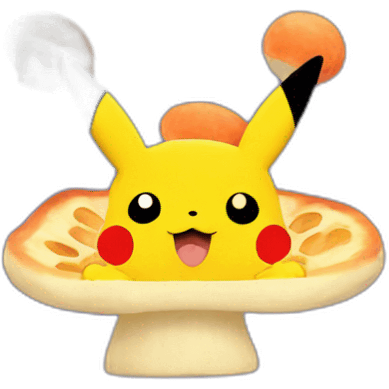 pikachu-eating-colorful-mushroom emoji