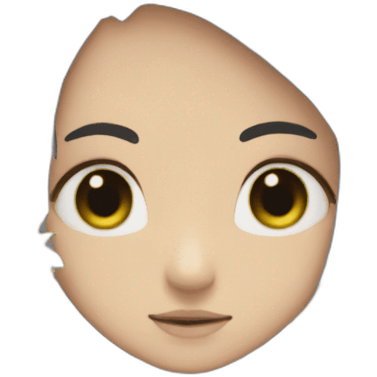 Sunflower with eyes and lips anime  emoji