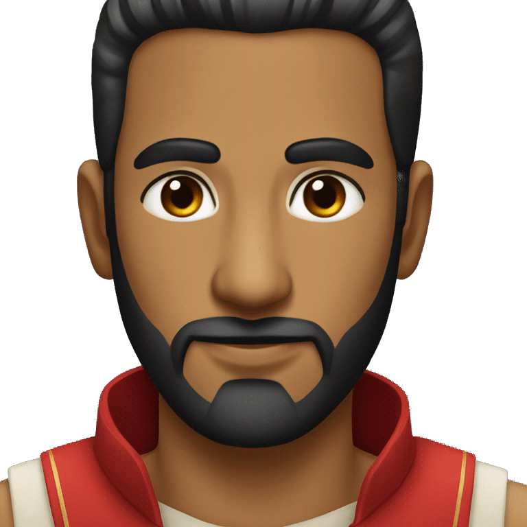 indian male with black beard and slick back hair (black) emoji