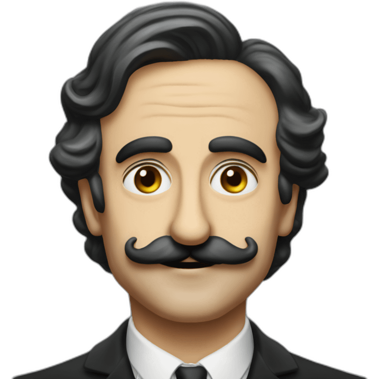 eric zemmour with chaplin mustache emoji