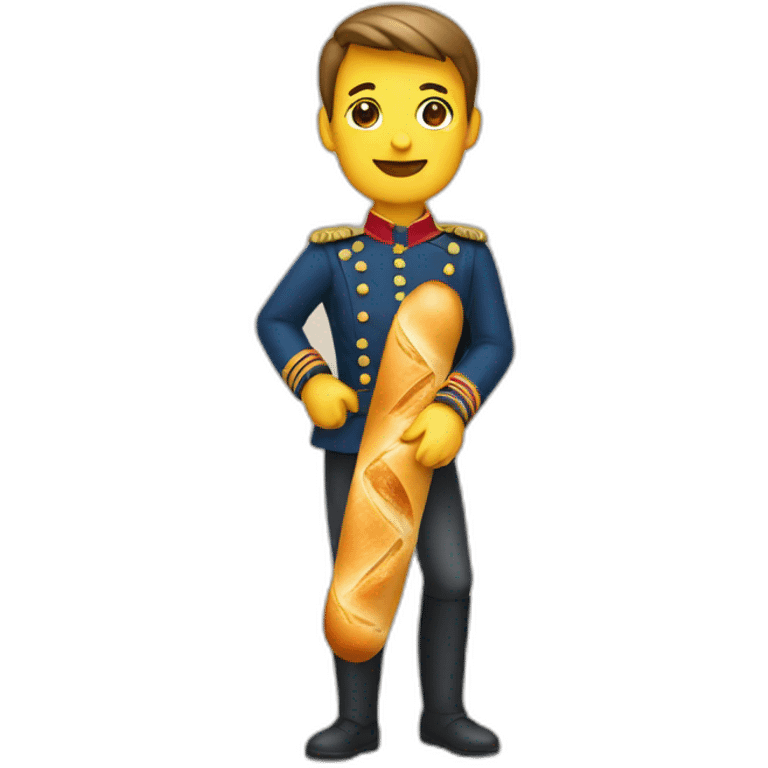 French with baguette emoji