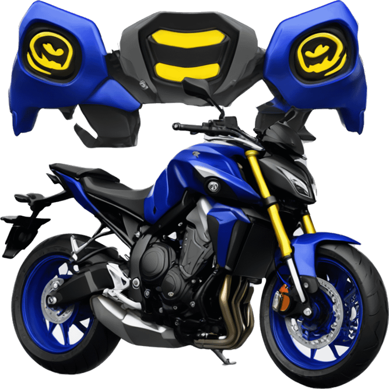 moto yamaha MT07 bleu emoji