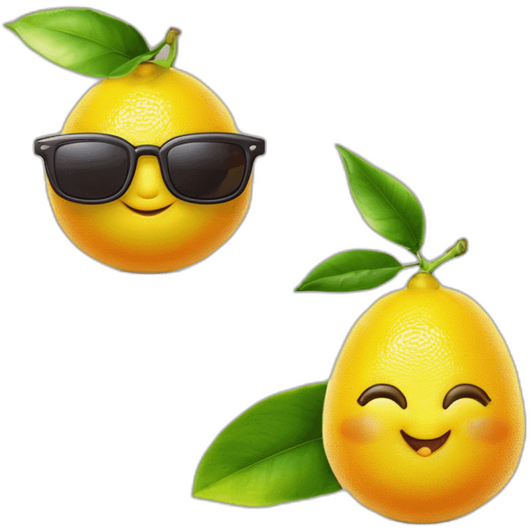 Citron qui porte des lunettes de soleil  emoji