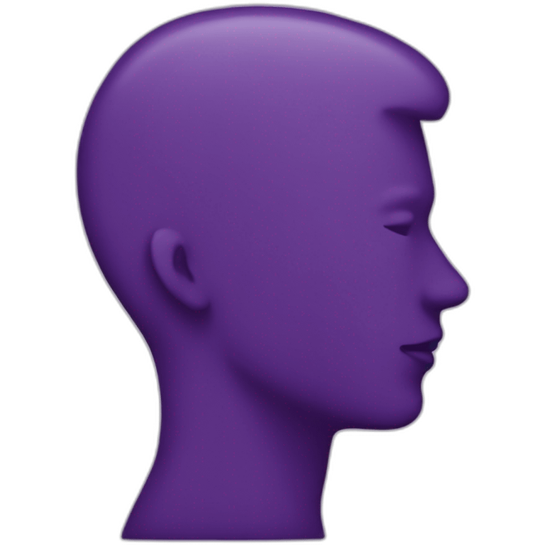 purple human silhouette emoji