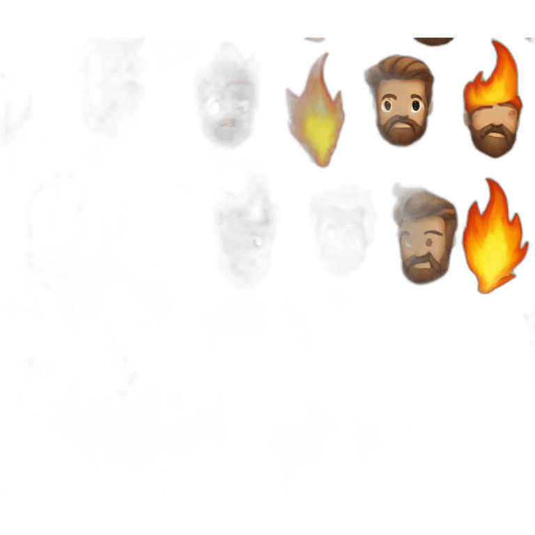 beard on fire emoji