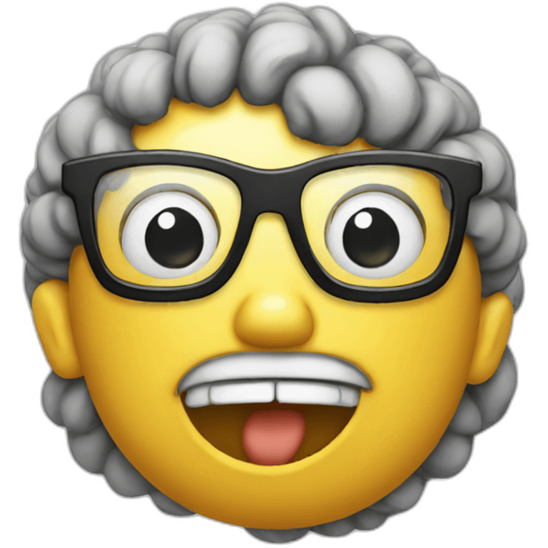 nerd brain face emoji