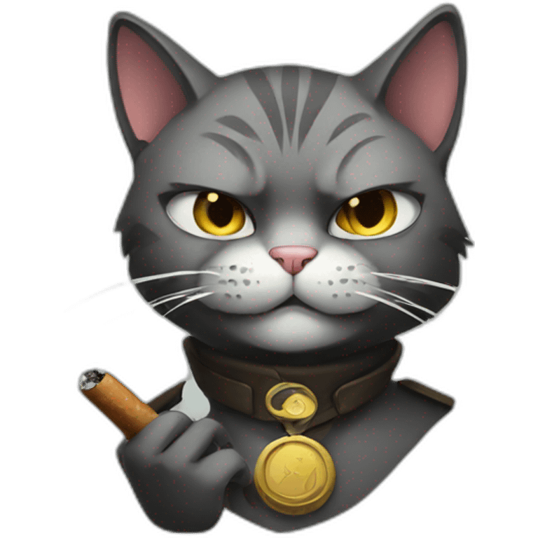 smoking badass cat emoji