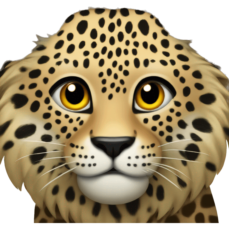 Corazon con diseño de leopardo emoji