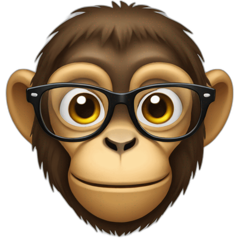 Monkey wearing glasses emoji