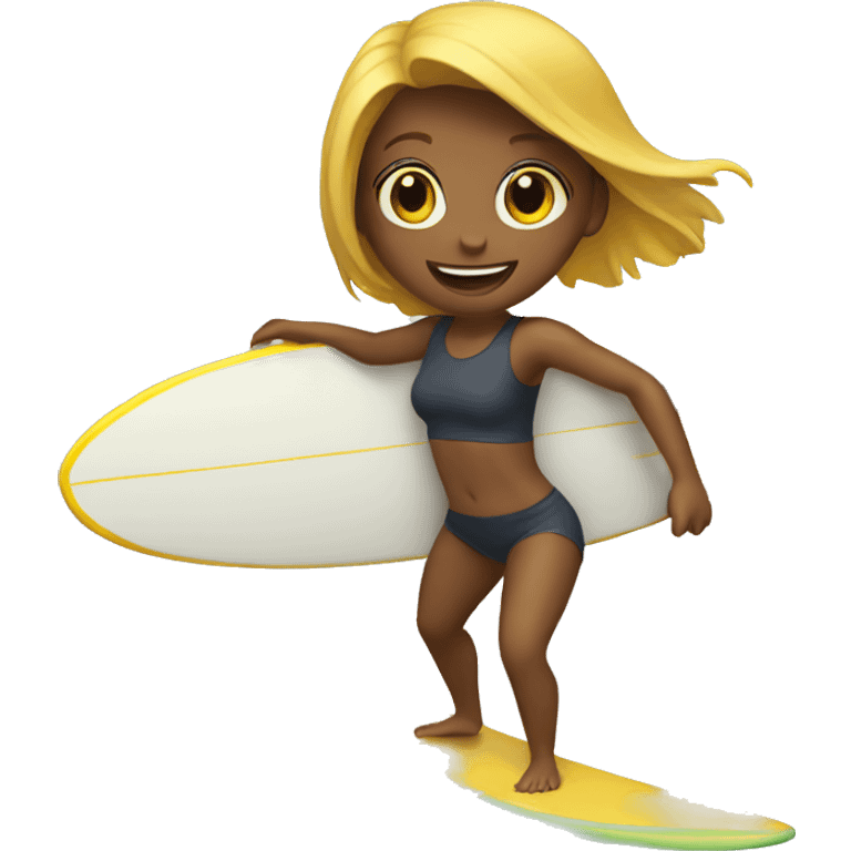 girl surfing emoji