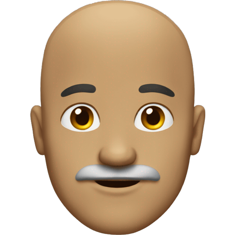 bald man with brown mustache emoji