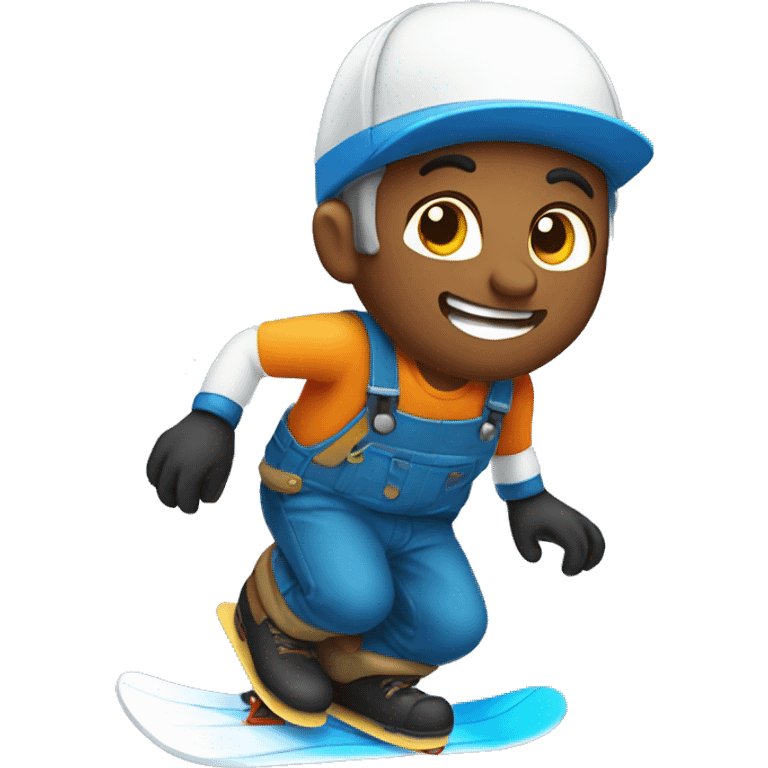 Plumber snowboarding  emoji