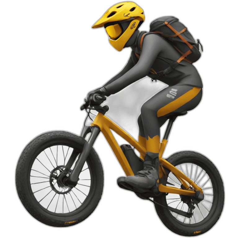 downhill mountain biking emoji