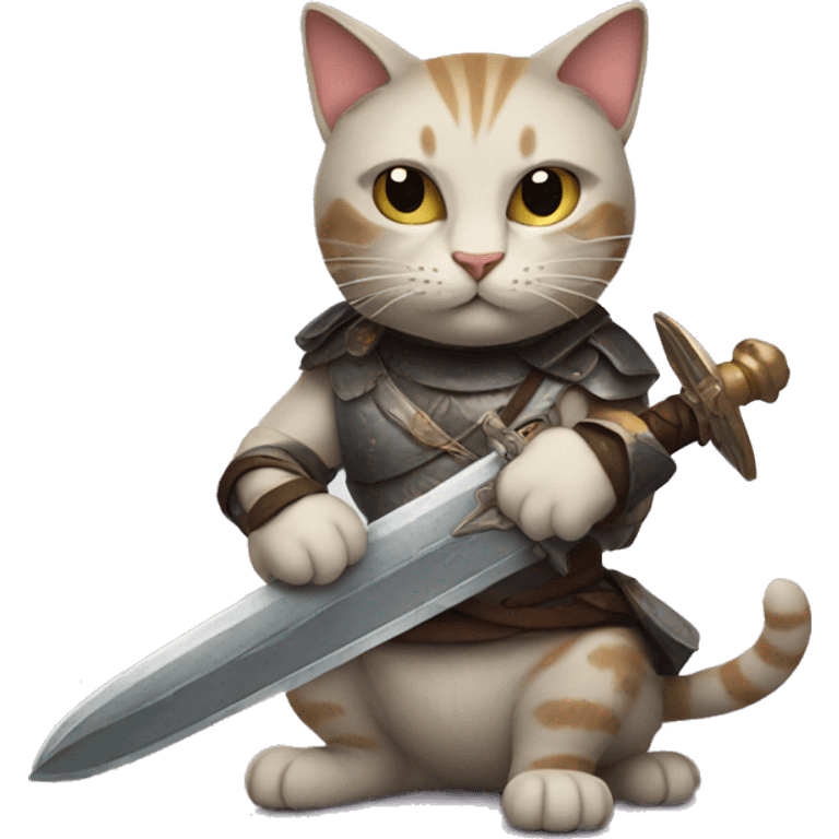 Cat with a sword  emoji