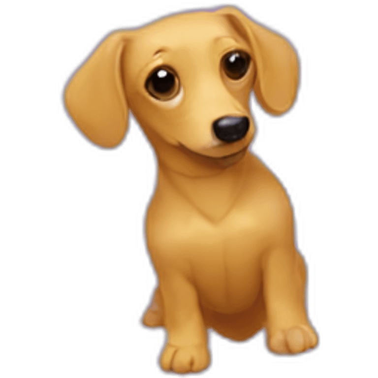 blonde dachsund emoji