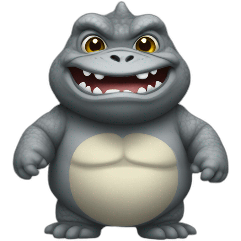 minilla cute grey emoji