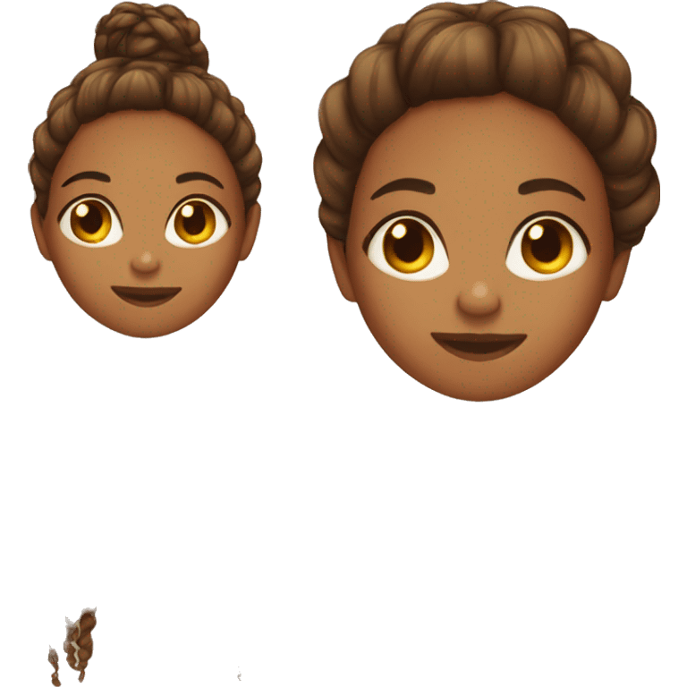 brown girl with honey brown braids emoji