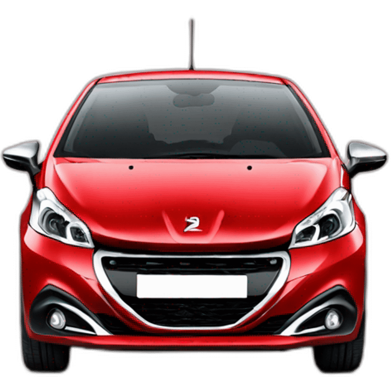 Peugeot 208 rouge emoji