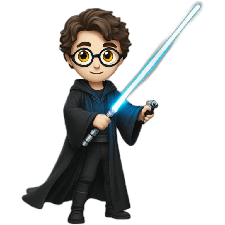 harry potter with a lightsaber emoji