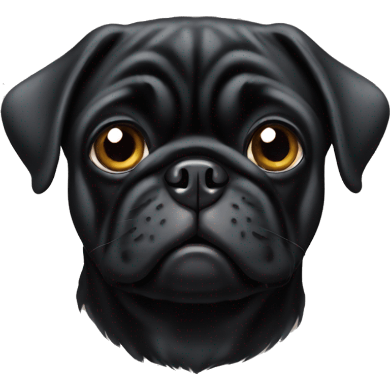 Black pug emoji