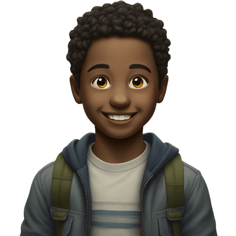 smiling boy portrait realism emoji