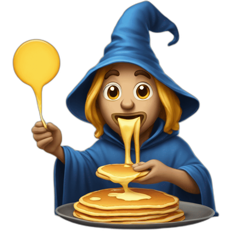 Sorcerer who eats a pancake emoji