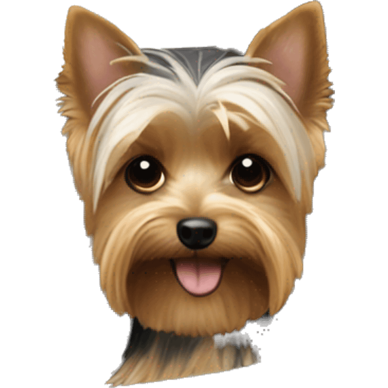 Yorkie in a convertible  emoji