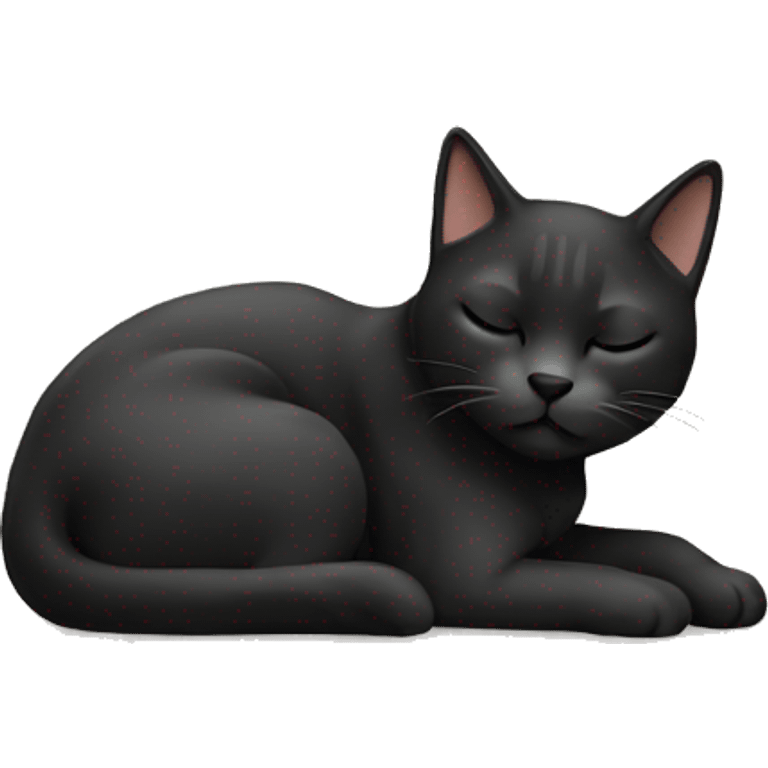 Sleeping cat black emoji