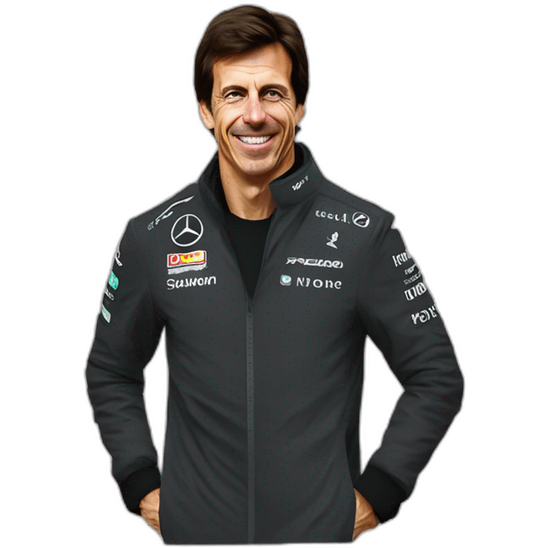 Happy Toto Wolff after Lewis Hamilton wins a championship emoji